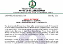 Ugep-Idomi land dispute keeps communities on ‘red radar’ as Cross River extends curfew